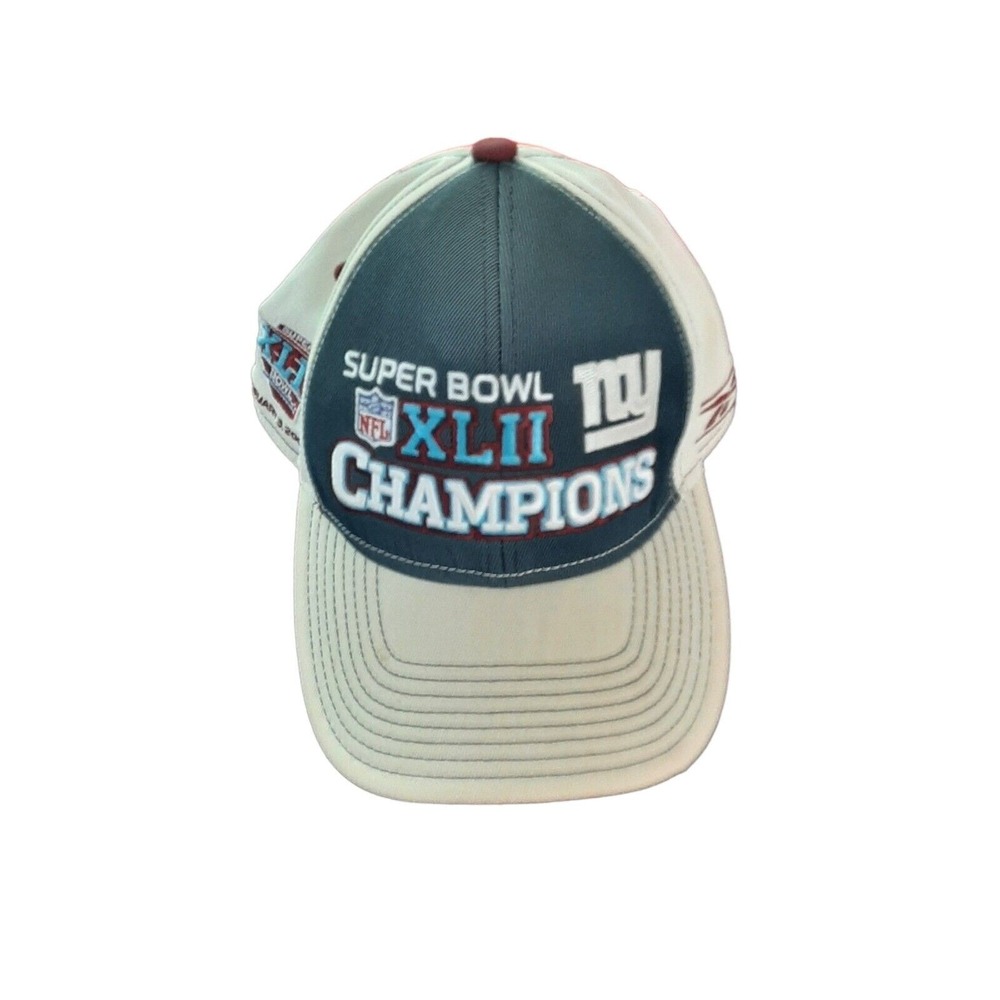 NFL Superbowl Hat XLII 2008 NY Giants Champions NFL Authentic Sideline hat cap